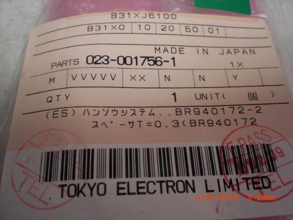 TOKYO ELECTRON TEL 0230017561 - Image 2