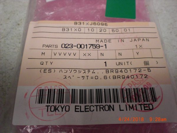 TOKYO ELECTRON TEL 0230017591 - Image 2