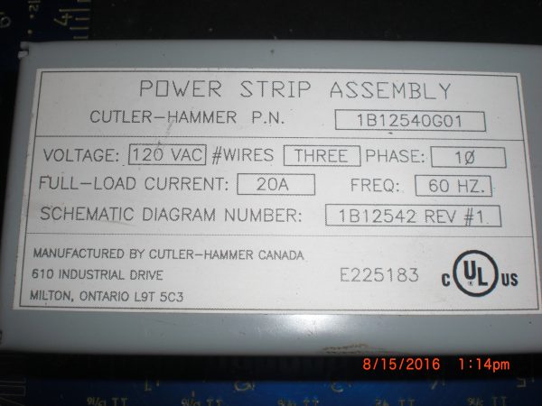 CUTLER HAMMER 1B12540G01