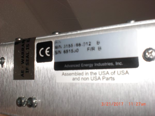 ADVANCED ENERGY 3155166012 - Image 3