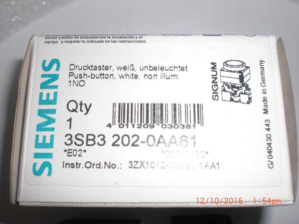 SIEMENS 3SB32020AA61 - Image 2
