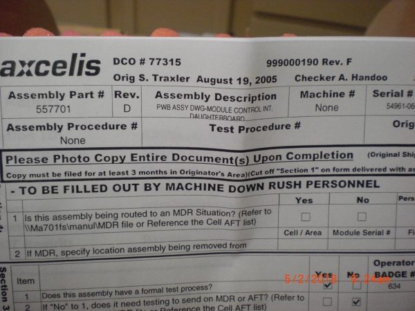 AXCELIS 557701 - Image 2