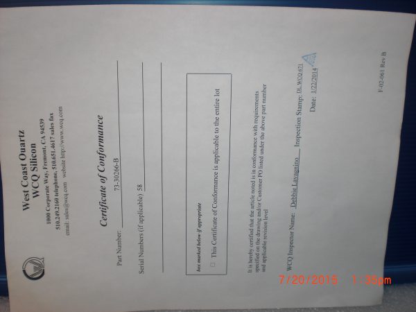 LAM RESEARCH CORPORATION 716026652961 - Image 3