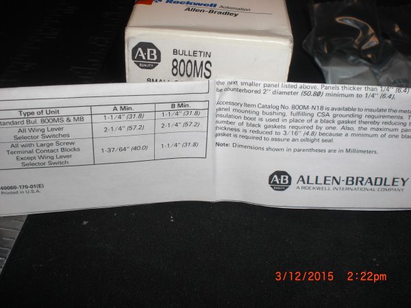 ALLEN-BRADLEY 800MSXOA - Image 5