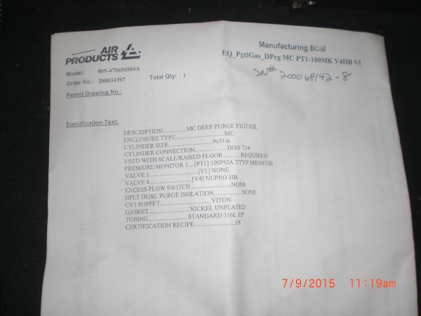 AIR PRODUCTS 809407686904A - Image 2