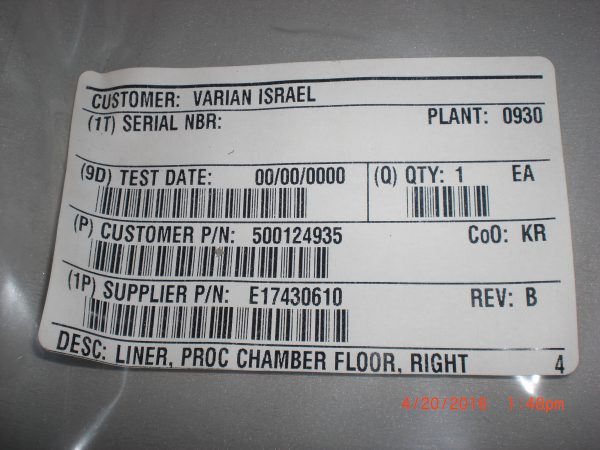 VARIAN E17430610 - Image 2