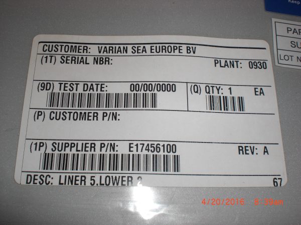 VARIAN E17456100 - Image 2