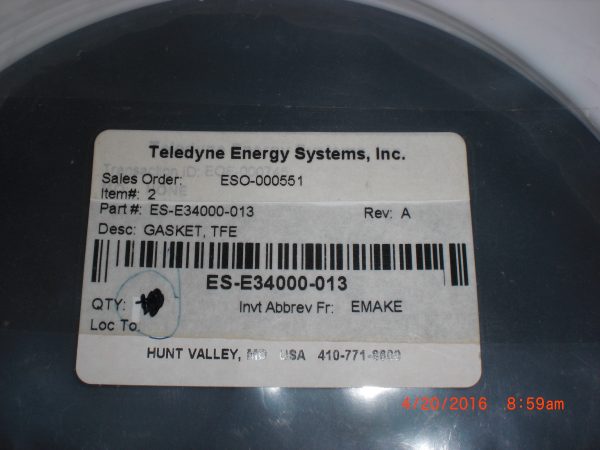 TELEDYNE ENERGY SYSTEMS, INC ESE3400013