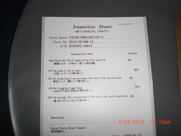 TOKYO ELECTRON TEL ES3D1020144813 - Image 2