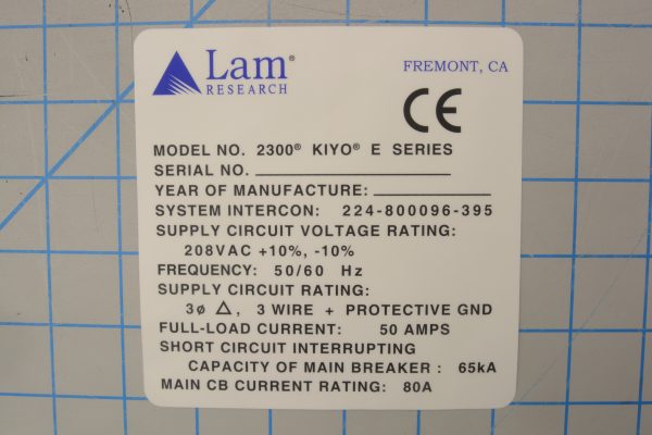 LAM RESEARCH CORPORATION 785390102396LOTOF9