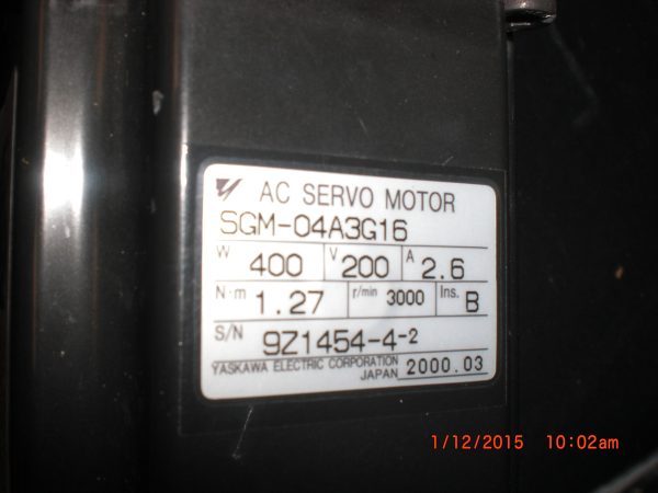YASKAWA ELECTRIC SGM04A3G16 - Image 2