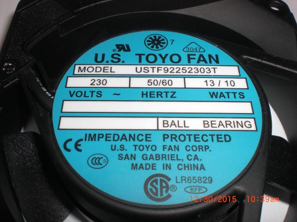 US TOYO FAN CORP USTF92252303T - Image 2